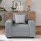 vidaXL - Fauteuil - 60 - cm - stof - lichtgrijs