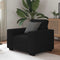 vidaXL - Fauteuil - 60 - cm - stof - zwart