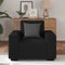 vidaXL - Fauteuil - 60 - cm - stof - zwart