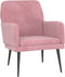 vidaXL Fauteuil 62x79x79 cm fluweel roze