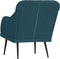 vidaXL Fauteuil 63x76x80 cm fluweel blauw