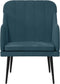 vidaXL Fauteuil 63x76x80 cm fluweel blauw