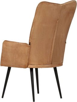 vidaXL Fauteuil canvas bruin