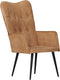 vidaXL Fauteuil canvas bruin