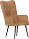 vidaXL Fauteuil canvas bruin