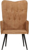vidaXL Fauteuil canvas bruin