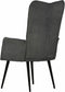 vidaXL Fauteuil canvas zwart