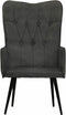 vidaXL Fauteuil canvas zwart