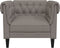 vidaXL Fauteuil Chesterfield-stijl stof taupe