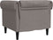 vidaXL Fauteuil Chesterfield-stijl stof taupe