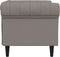 vidaXL Fauteuil Chesterfield-stijl stof taupe