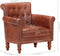 vidaXL Fauteuil echt geitenleer bruin