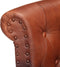 vidaXL Fauteuil echt geitenleer bruin