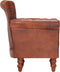 vidaXL Fauteuil echt geitenleer bruin