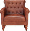 vidaXL Fauteuil echt geitenleer bruin