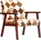 vidaXL Fauteuil echt geitenleer wit en bruin