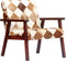 vidaXL Fauteuil echt geitenleer wit en bruin