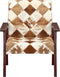 vidaXL Fauteuil echt geitenleer wit en bruin