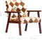 vidaXL Fauteuil echt geitenleer wit en bruin