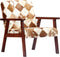 vidaXL Fauteuil echt geitenleer wit en bruin