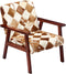 vidaXL Fauteuil echt geitenleer wit en bruin