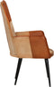 vidaXL Fauteuil echt leer bruin en crèmekleurig