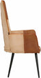 vidaXL Fauteuil echt leer bruin en crèmekleurig