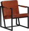 vidaXL Fauteuil echt leer bruin