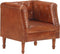 vidaXL Fauteuil echt leer bruin