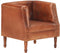 vidaXL Fauteuil echt leer bruin