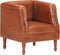 vidaXL Fauteuil echt leer bruin