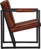 vidaXL Fauteuil echt leer bruin