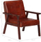 vidaXL Fauteuil echt leer bruin