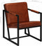 vidaXL Fauteuil echt leer bruin