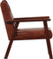 vidaXL Fauteuil echt leer bruin