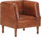 vidaXL Fauteuil echt leer bruin