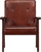 vidaXL Fauteuil echt leer bruin