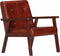 vidaXL Fauteuil echt leer bruin