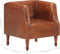 vidaXL Fauteuil echt leer bruin