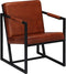 vidaXL Fauteuil echt leer bruin