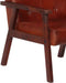 vidaXL Fauteuil echt leer bruin