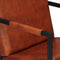 vidaXL Fauteuil echt leer bruin