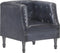 vidaXL Fauteuil echt leer grijs
