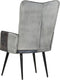 vidaXL Fauteuil echt leer grijs