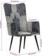 vidaXL Fauteuil echt leer grijs