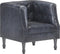 vidaXL Fauteuil echt leer grijs