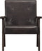 vidaXL Fauteuil echt leer grijs