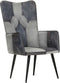 vidaXL Fauteuil echt leer grijs