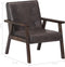 vidaXL Fauteuil echt leer grijs