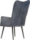 vidaXL Fauteuil echt leer grijs